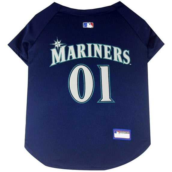 Pets First MLB Seattle Mariners Mesh Jersey for Dogs and Cats - Licensed Soft Poly-Cotton Sports Jersey - XX-Large