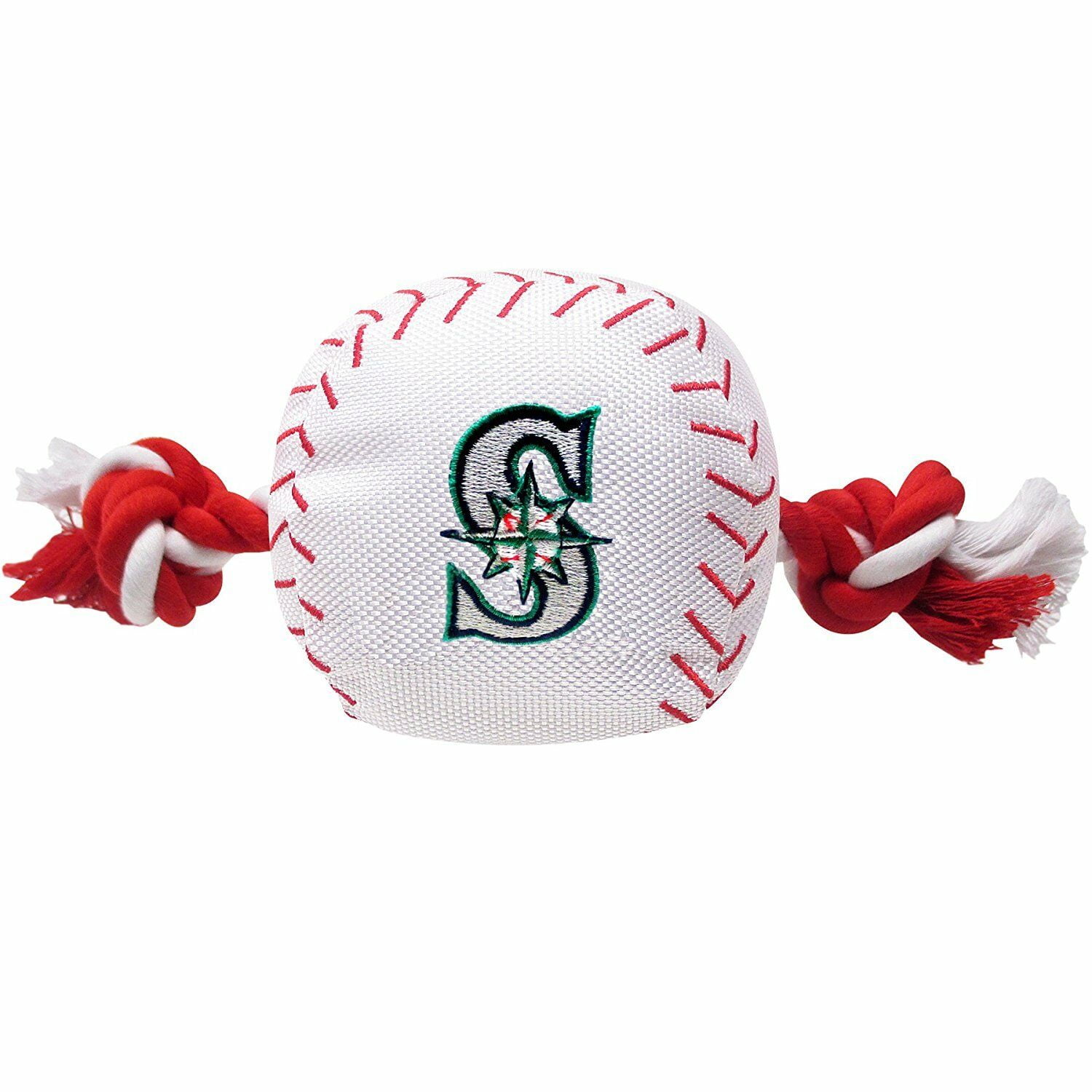 Pets First MLB Seattle Mariners Nylon Baseball Rope Tug Toy, MLB Licensed, Heavy Duty and Durable Toy