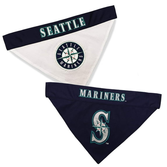 Pets First MLB Seattle Mariners Reversible Bandana - Dual-Sided Bandana for Cats & Dogs