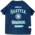 thumbnail image 1 of Pets First MLB Seattle Mariners Tee Shirt for Dogs & Cats. Officially Licensed - Medium, 1 of 3