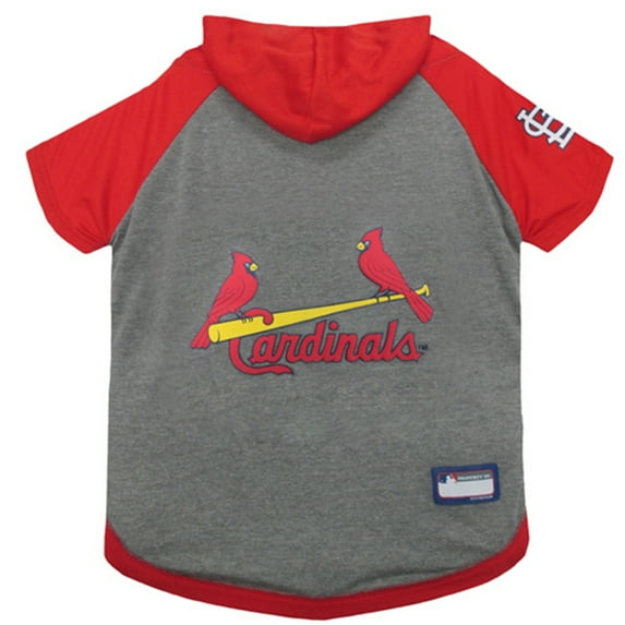 Pets First MLB St. Louis Cardinals Hoodie Tee Shirt for Dogs and Cats, Warm and Comfort - Large