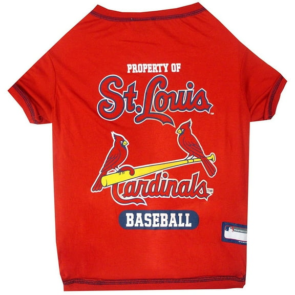 Pets First MLB St. Louis Cardinals Tee Shirt for Dogs & Cats. Officially Licensed - Large