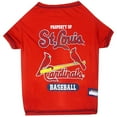 thumbnail image 1 of Pets First MLB St. Louis Cardinals Tee Shirt for Dogs & Cats. Officially Licensed - Small, 1 of 3