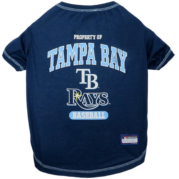 Pets First MLB Tampa Bay Rays Tee Shirt for Dogs & Cats. Officially Licensed - Extra Small