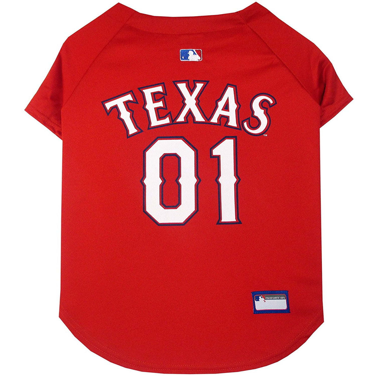 Pets First MLB Texas Rangers Mesh Jersey for Dogs and Cats - Licensed Soft Poly-Cotton Sports Jersey - Large