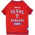 thumbnail image 1 of Pets First MLB Texas Rangers Tee Shirt for Dogs & Cats. Officially Licensed - Extra Small, 1 of 3