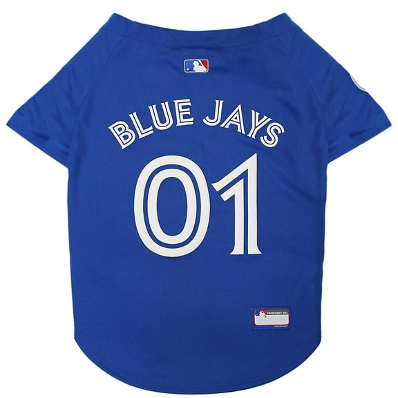Pets First MLB Toronto Blue Jays Mesh Jersey for Dogs and Cats - Licensed Soft Poly-Cotton Sports Jersey - Small