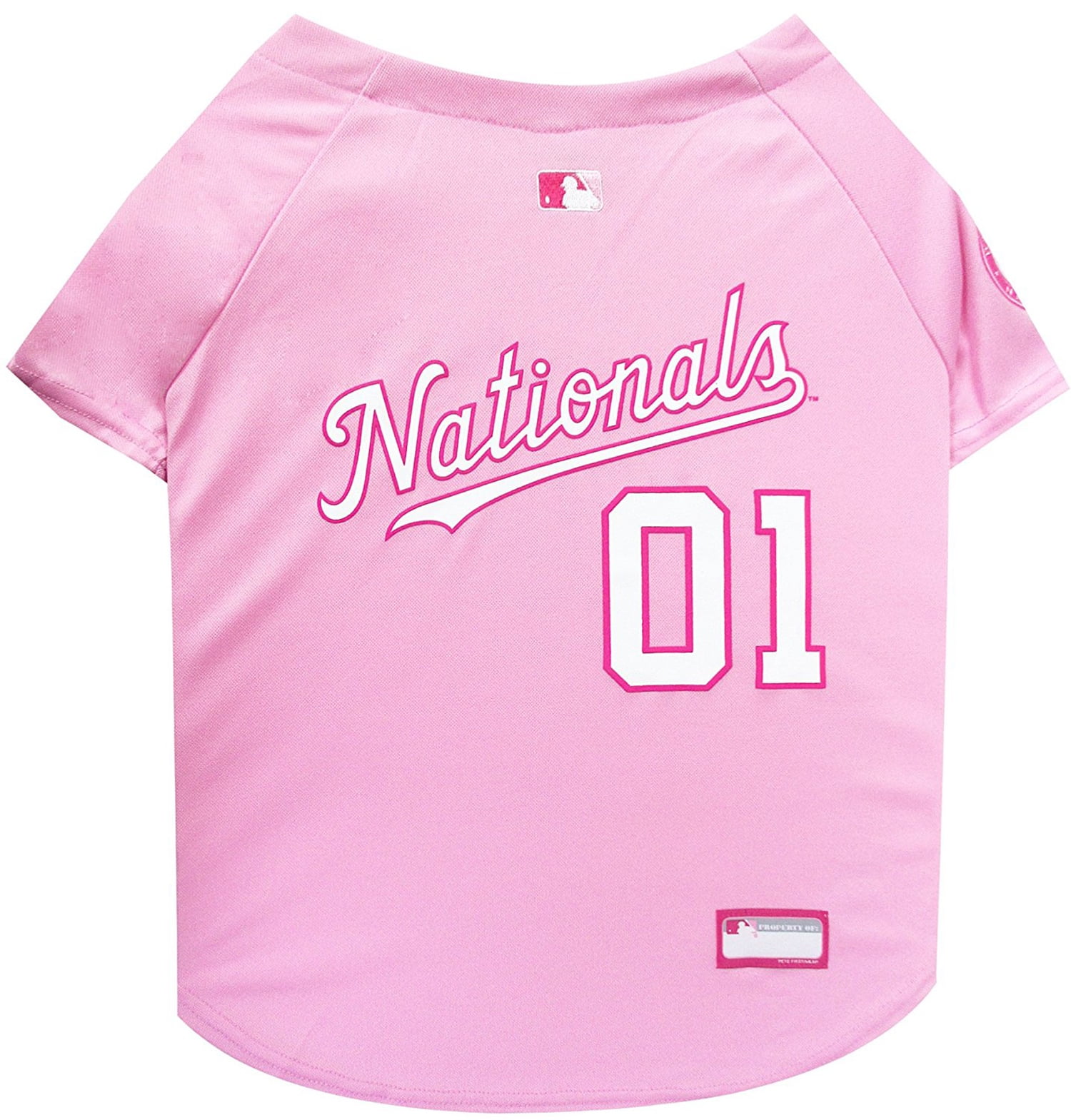 Pets First MLB Washington Nationals Baseball Pink Jersey - Licensed MLB  Jersey - Large 