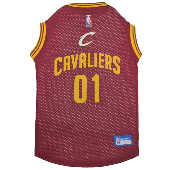 Pets First NBA Cleveland Cavaliers Mesh Basketball Jersey for DOGS & CATS - Licensed, Comfy Mesh, 21 Basketball Teams / 5 sizes