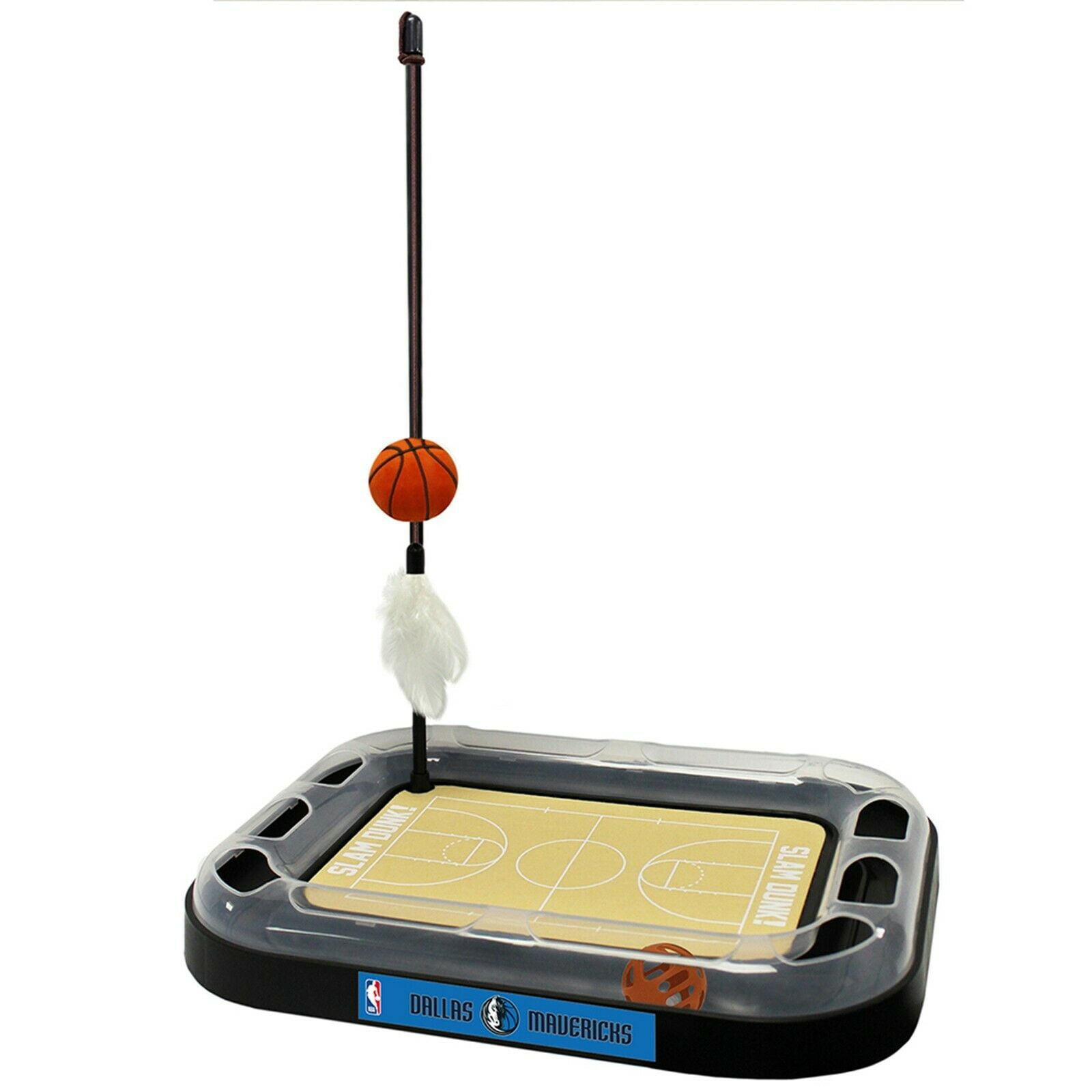 NBA Dallas Mavericks CAT Scratcher Toy with Catnip Plush & Feather Cat Toy 5-in-1 Kitty Toy