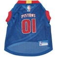thumbnail image 1 of Pets First NBA Detroit Pistons Mesh Basketball Jersey for DOGS & CATS - Licensed, Comfy Mesh, 21 Basketball Teams / 5 sizes, 1 of 2
