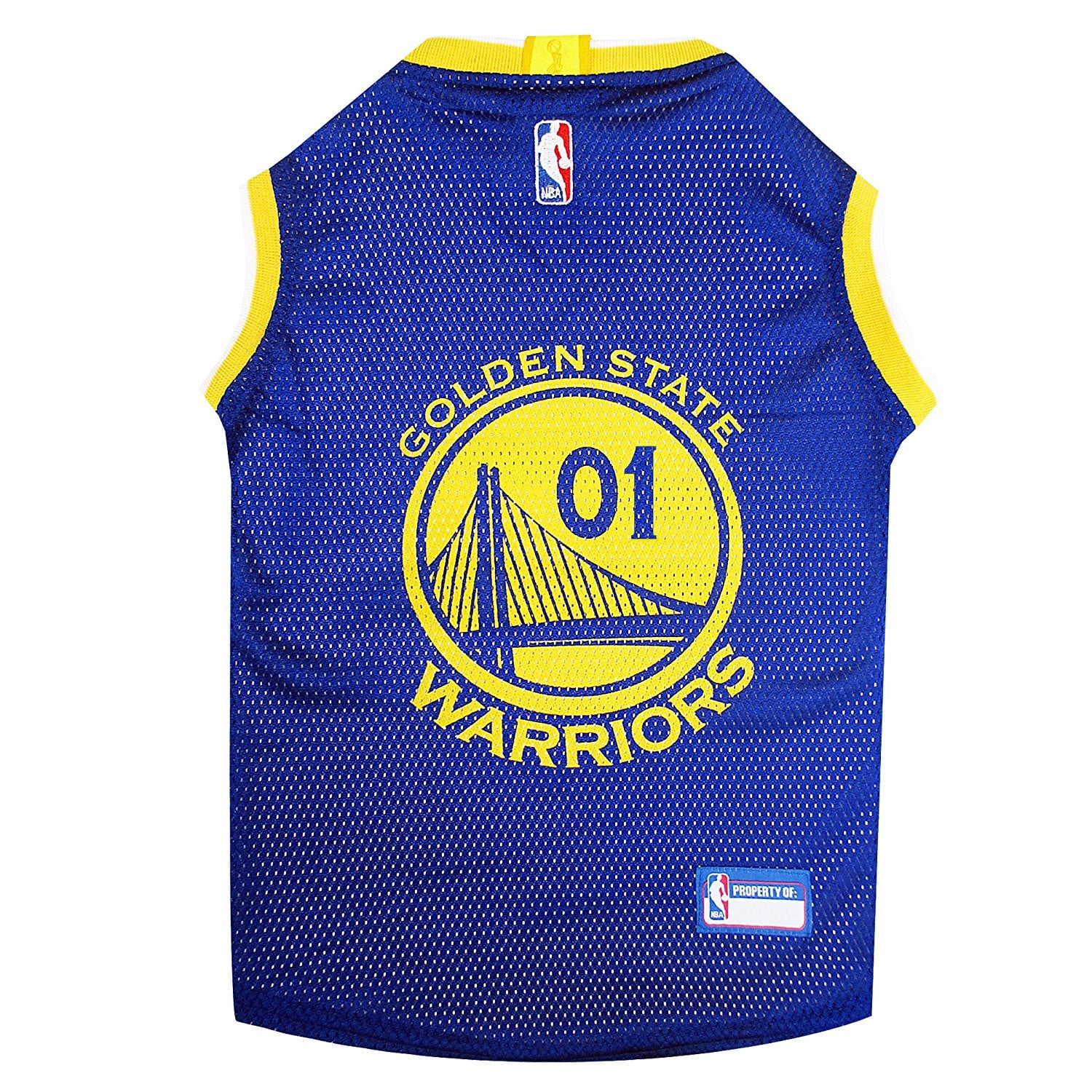 Golden State Warriors Mesh Basketball Dog Jersey