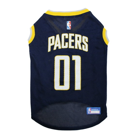 Pets First NBA Indiana Pacers Basketball Mesh Dog Jersey, X-Large