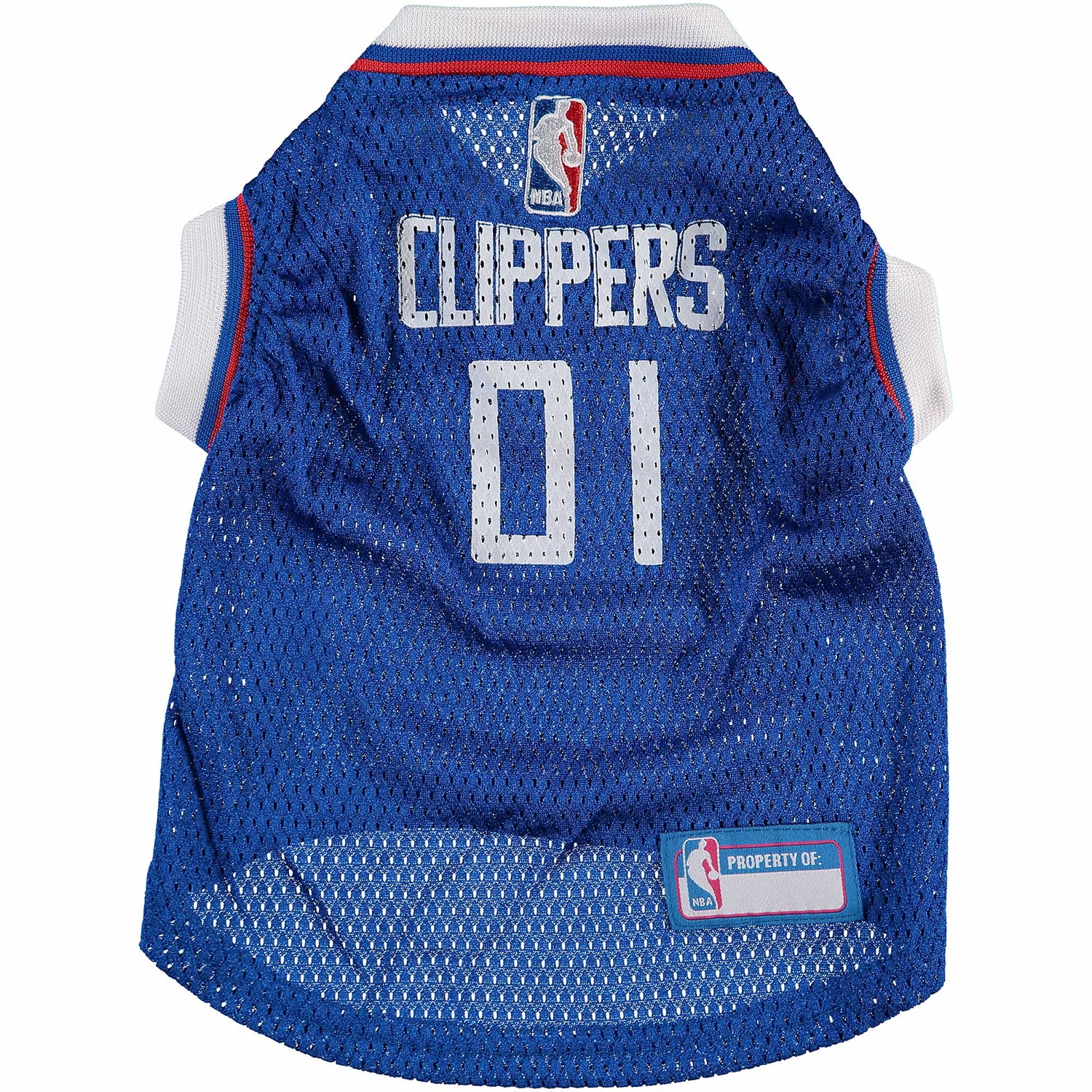 Pets First NBA LA Clippers Mesh Basketball Jersey for DOGS & CATS - Licensed, Comfy Mesh, 21 Basketball Teams / 5 sizes