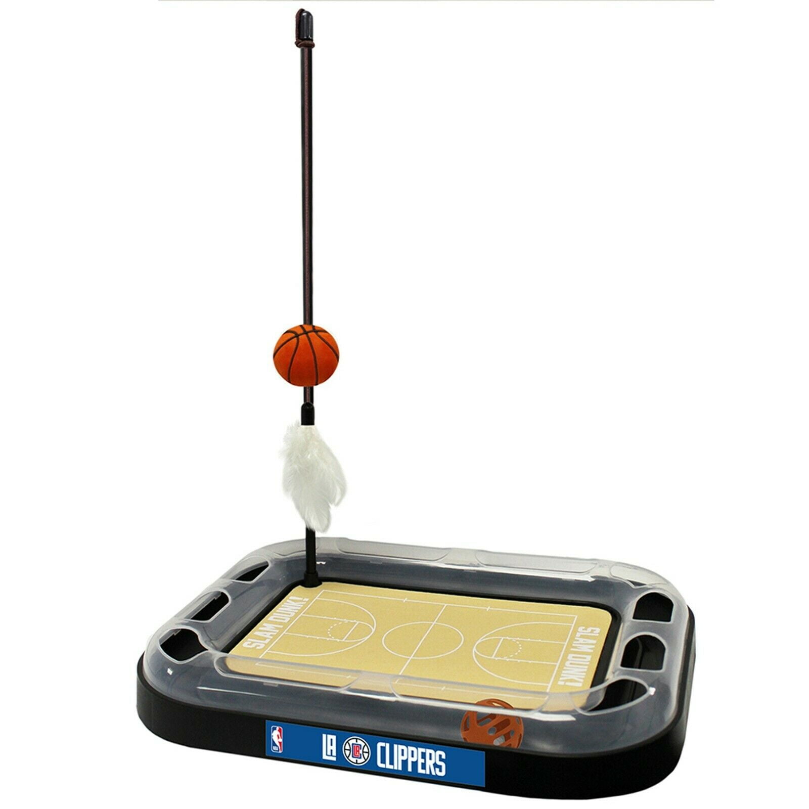 NBA La Clippers CAT Scratcher Toy with Catnip Plush & Feather Cat Toy 5-in-1 Kitty Toy