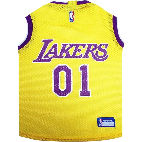 Pets First NBA La Lakers Mesh Basketball Jersey for DOGS & CATS - Licensed, Comfy Mesh, 21 Basketball Teams / 5 sizes
