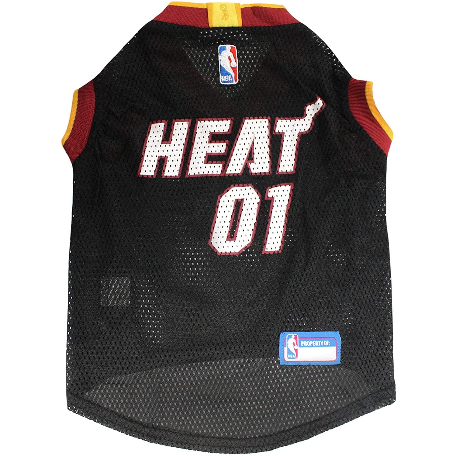 Pets First NBA Miami Heat Mesh Basketball Jersey for DOGS & CATS -  Licensed, Comfy Mesh, 21 Basketball Teams / 5 sizes 