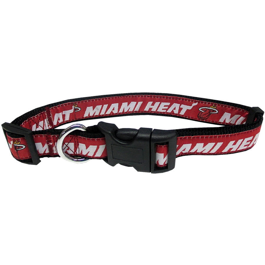 Pets First NBA Miami Heat Pet Collar, 3 Sizes Available, Sports Fan Dog