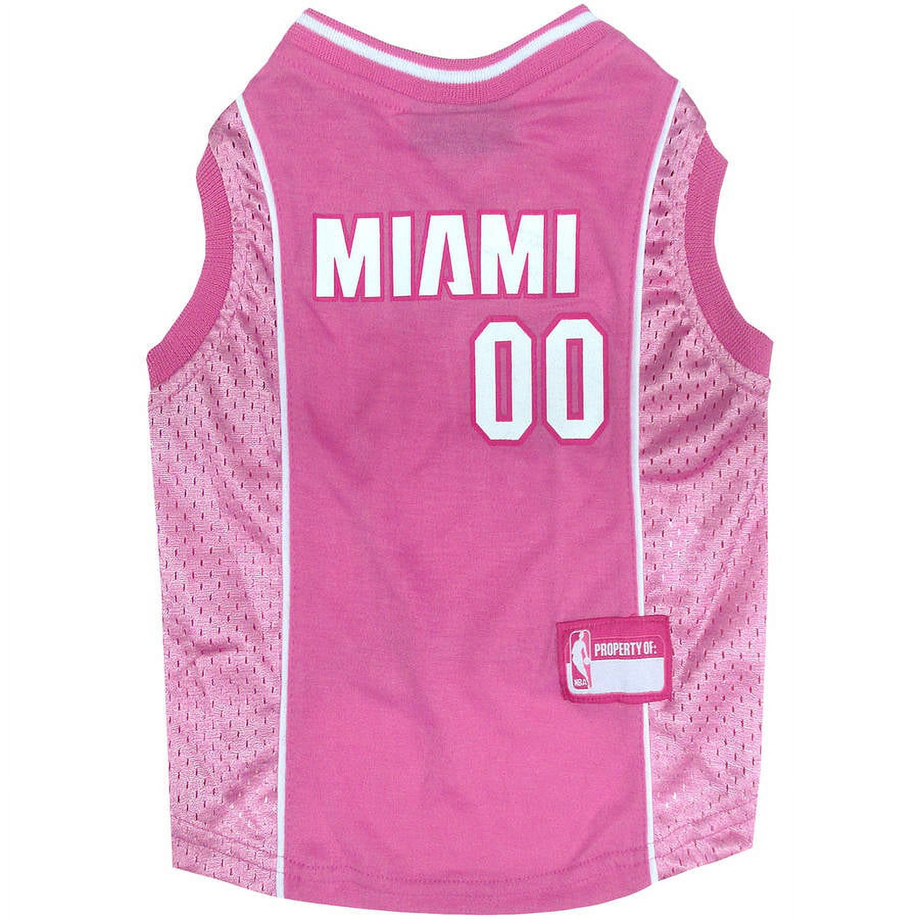 Pets First Miami Heat Pink Pet Jersey - Medium