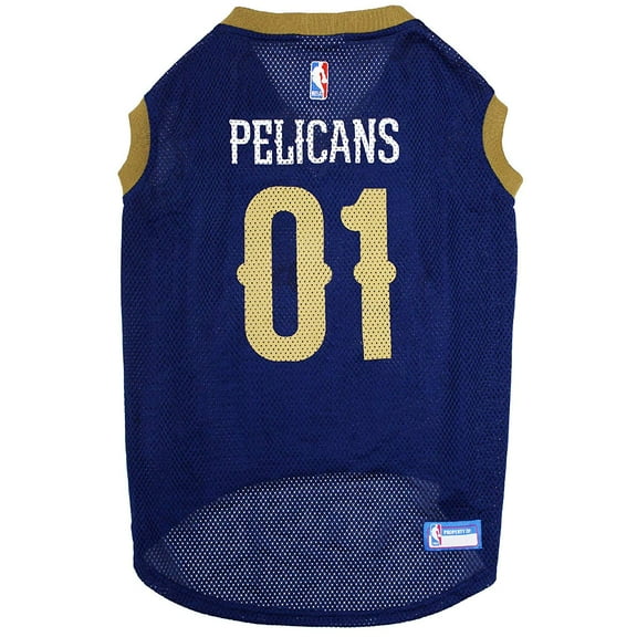 Pets First NBA New Orleans Pelicans Mesh Basketball Jersey for DOGS & CATS - Licensed, Comfy Mesh, 21 Basketball Teams / 5 sizes