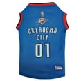 thumbnail image 1 of Pets First NBA Oklahoma City Thunder Mesh Basketball Jersey for DOGS & CATS - Licensed, Comfy Mesh, 21 Basketball Teams / 5 sizes, 1 of 3
