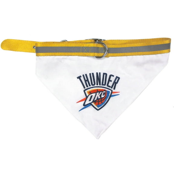 Pets First NBA Oklahoma Thunder Pet Bandana, 3 Sizes Available. With Collar