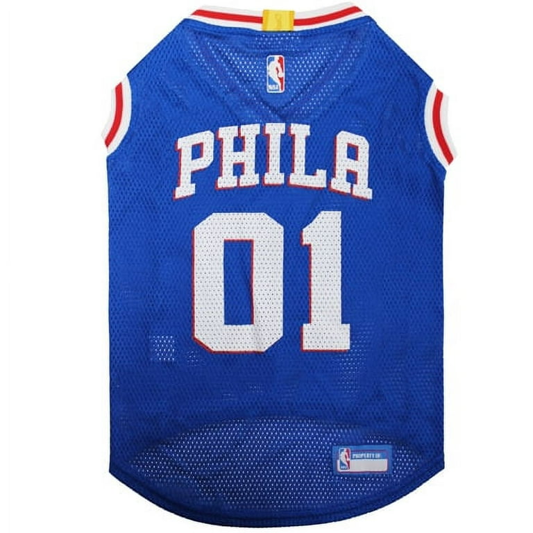 Pets First NBA Philadelphia 76ers Mesh Basketball Jersey for DOGS CATS Licensed Comfy Mesh 21 Basketball Teams 5 sizes