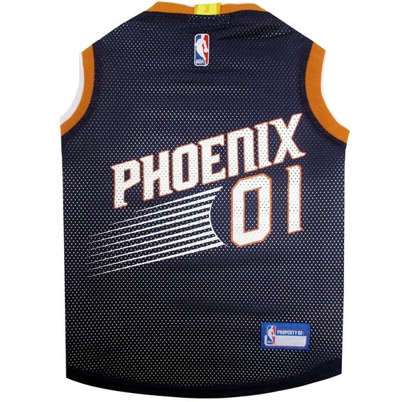 Pets First NBA Phoenix Suns Mesh Basketball Jersey for DOGS & CATS - Licensed, Comfy Mesh, 21 Basketball Teams / 5 sizes