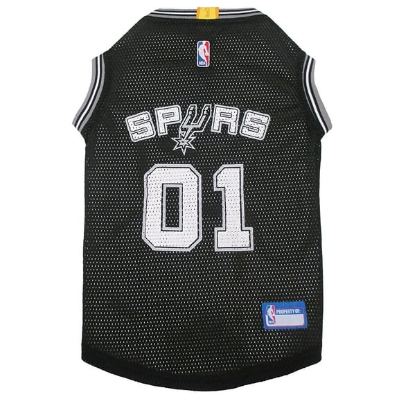 Pets First NBA San Antonio Spurs Mesh Basketball Jersey for DOGS & CATS - Licensed, Comfy Mesh, 21 Basketball Teams / 5 sizes