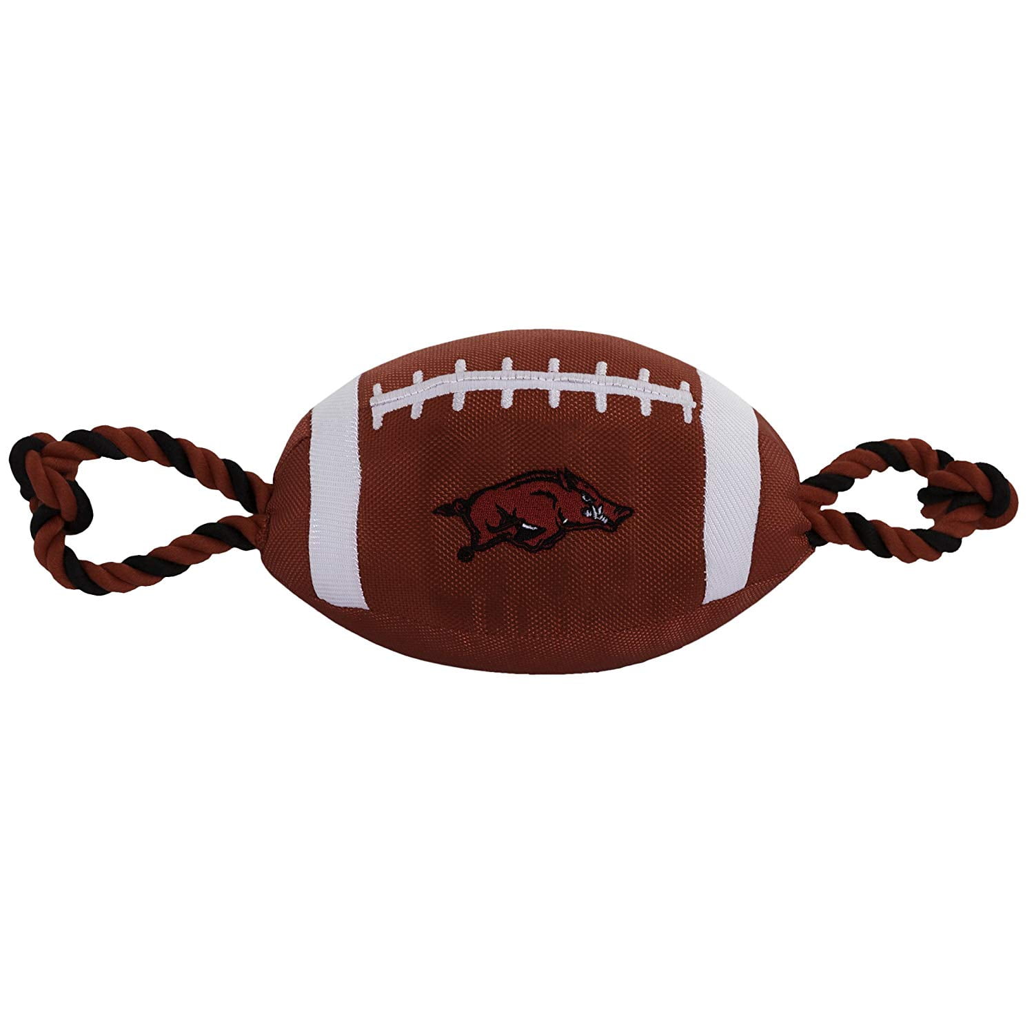 Pets First Collegiate Arkansas Nylon Football-Licensed