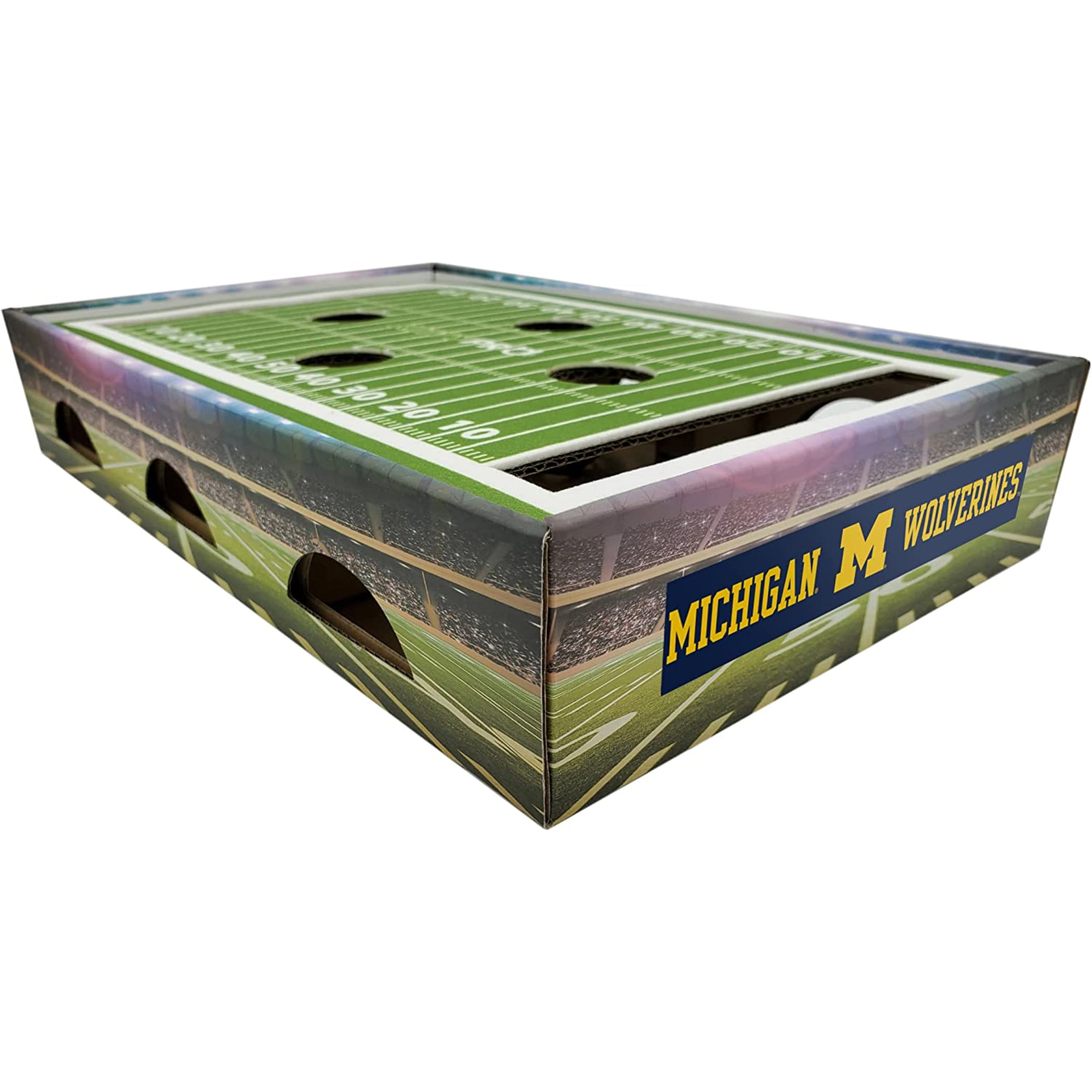 Pets First NCAA Cat Scratcher Box Football Field Designed Cat Scratcher & Lounge