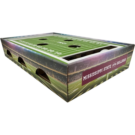 Pets First NCAA Cat Scratcher Box Football Field Designed Cat Scratcher & Lounge