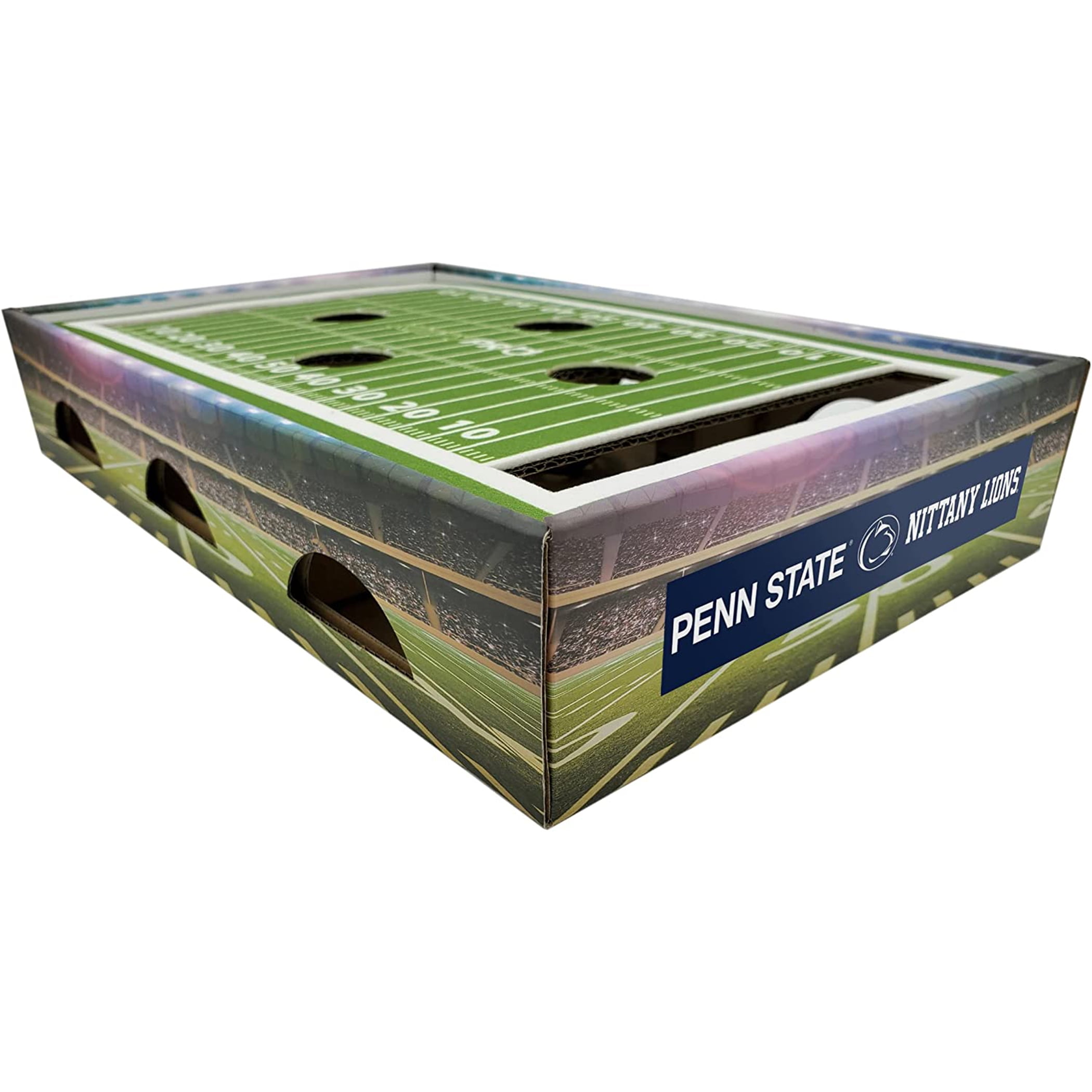 Pets First NCAA Cat Scratcher Box Football Field Designed Cat Scratcher & Lounge
