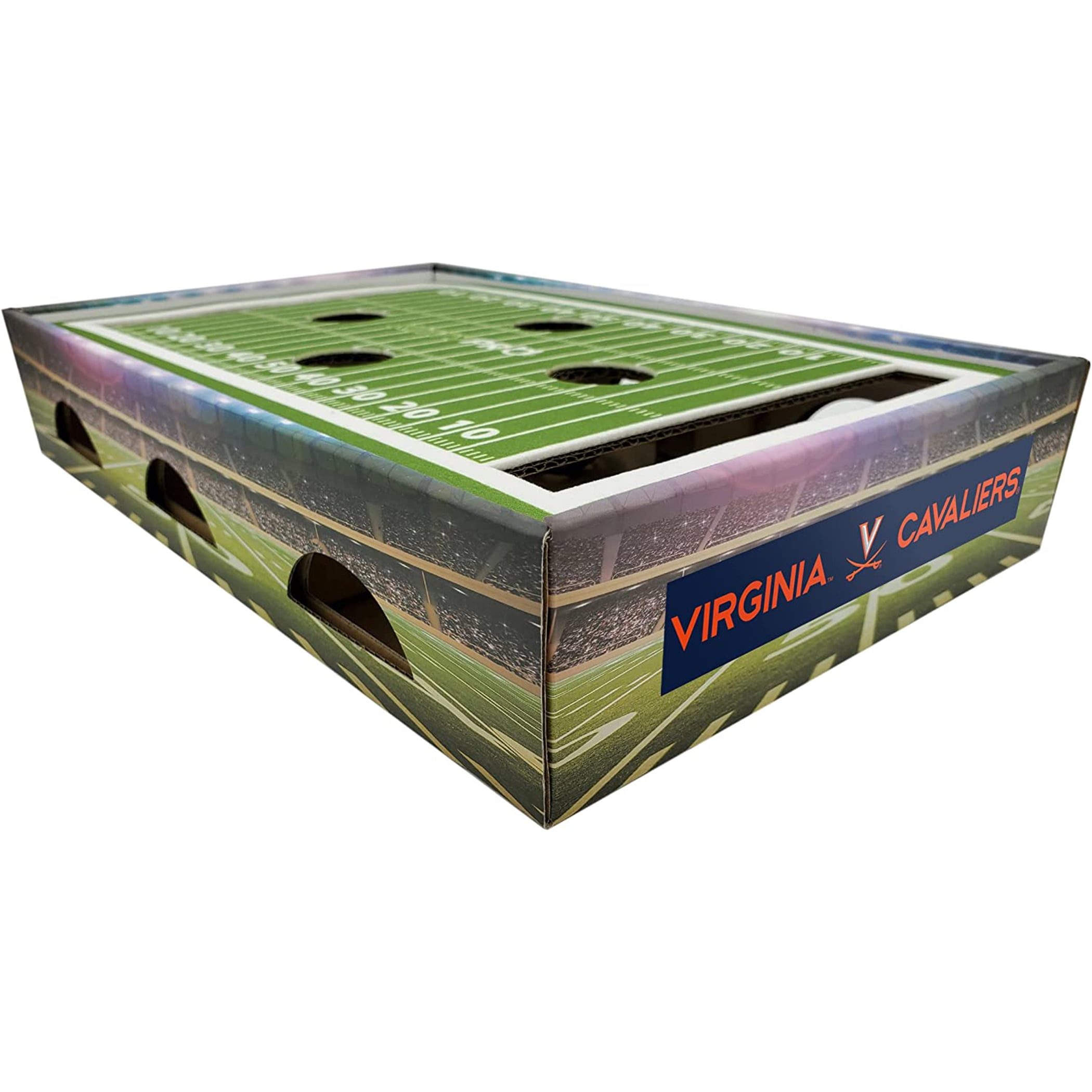 Pets First NCAA Cat Scratcher Box Football Field Designed Cat Scratcher & Lounge
