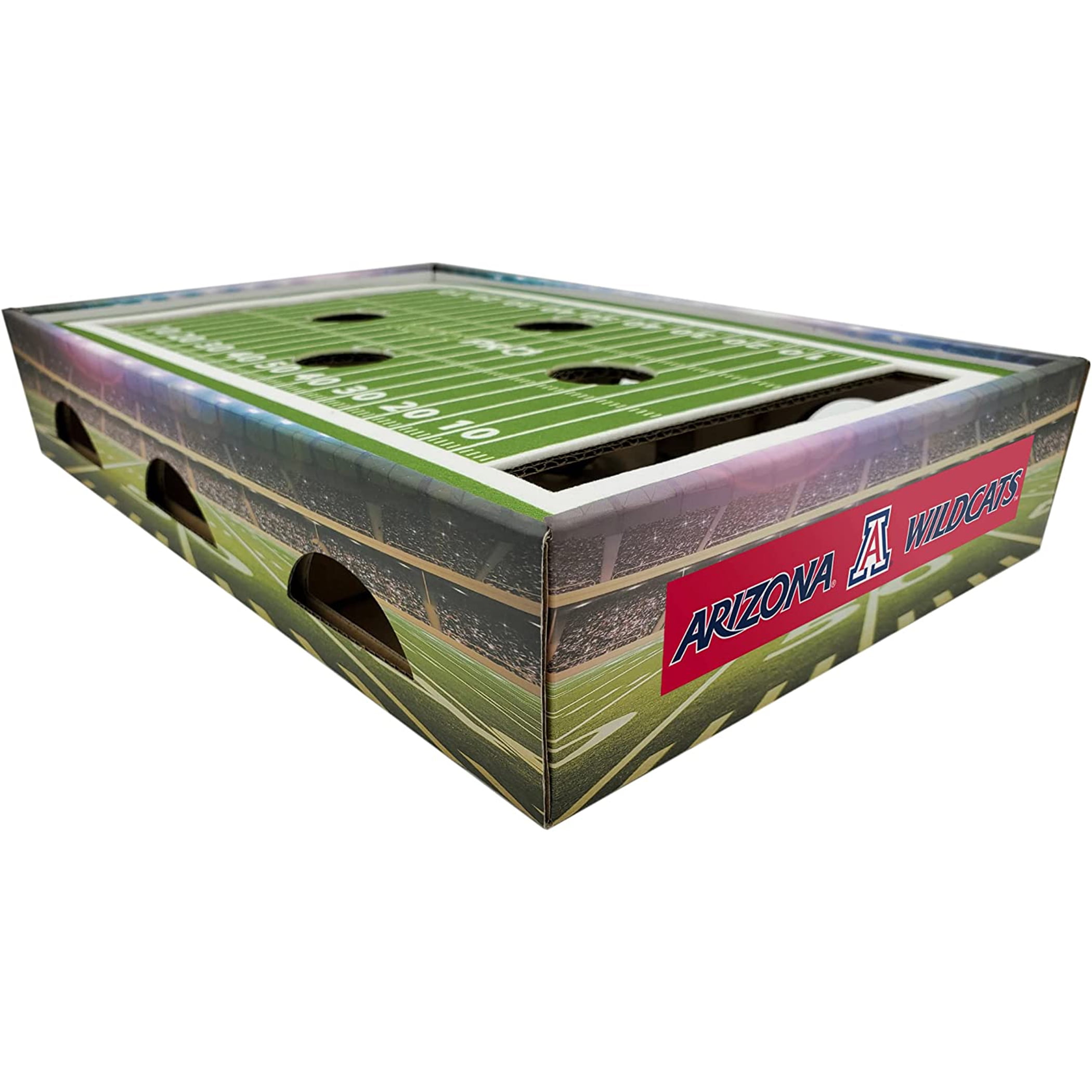 Pets First NCAA Cat Scratcher Box Football Field Designed Cat Scratcher & Lounge