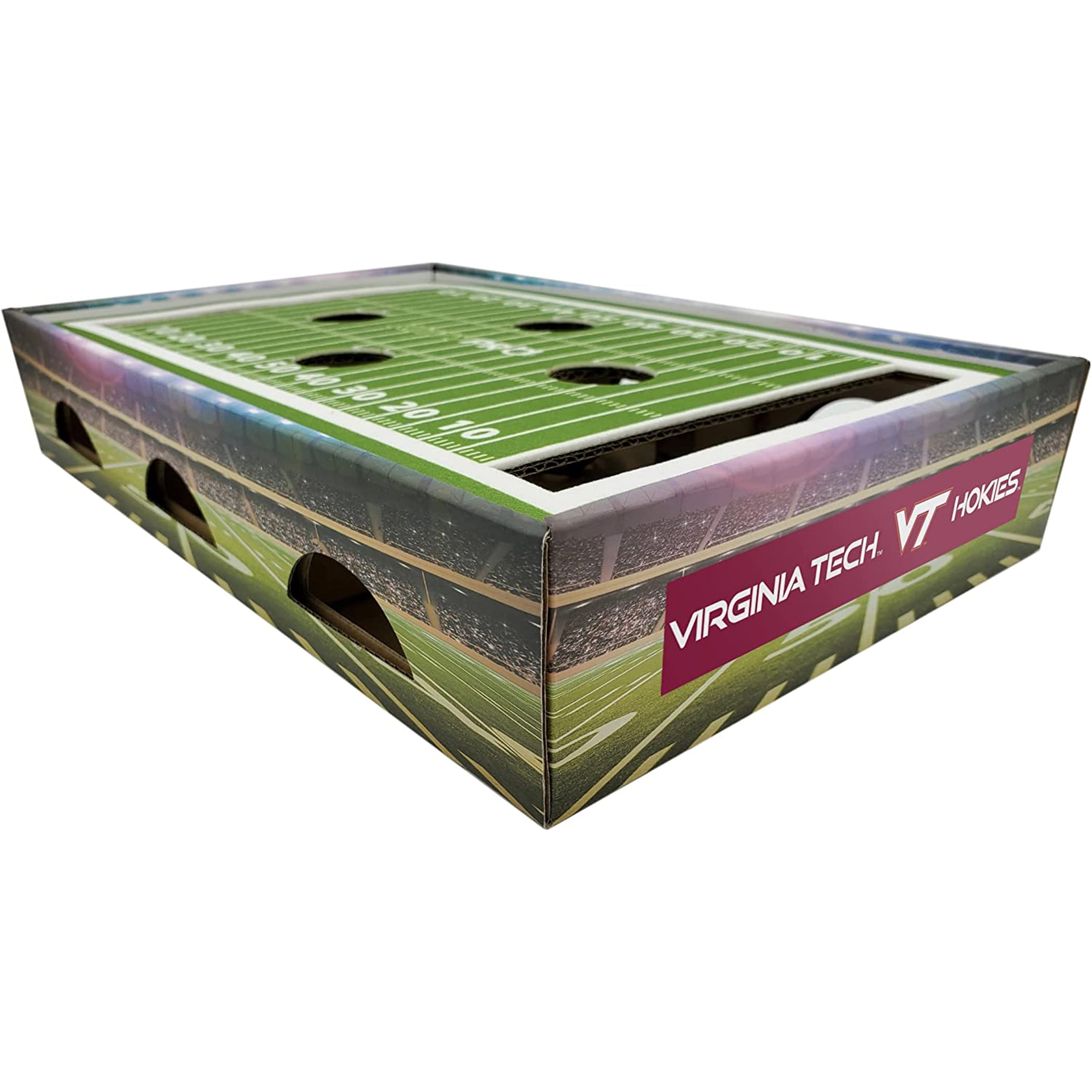 Pets First NCAA Cat Scratcher Box Football Field Designed Cat Scratcher & Lounge