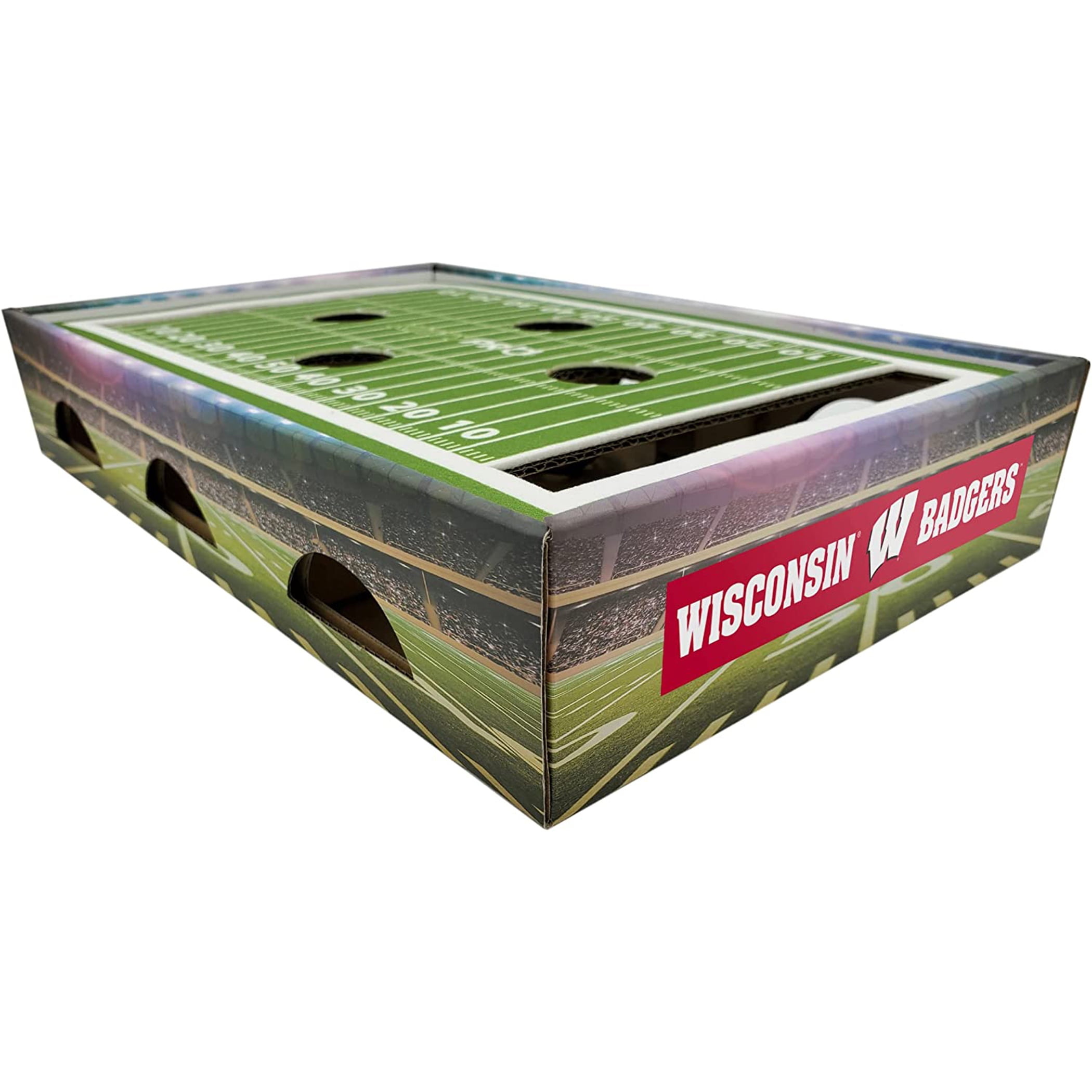Pets First NCAA Cat Scratcher Box Football Field Designed Cat Scratcher & Lounge