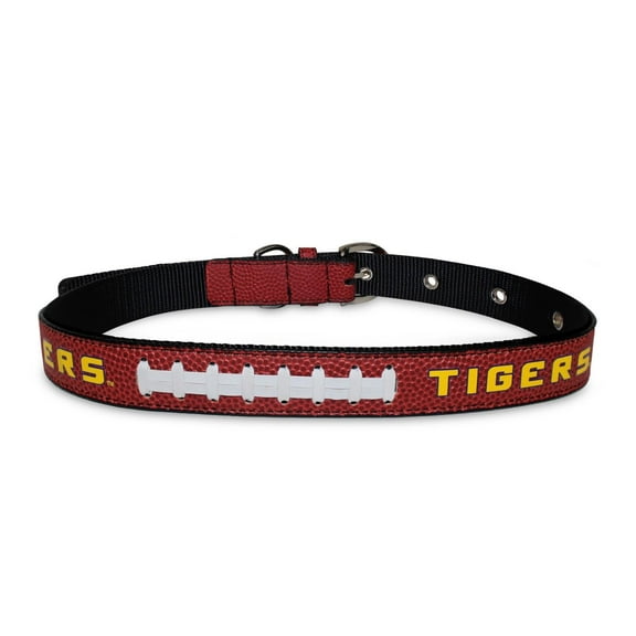 Pets First NCAA College LSU Tigers PREMIUM SPORTY DOG COLLAR, LIMITED EDITION, Best & Toughest Heavy-Duty Dog Collar, Small