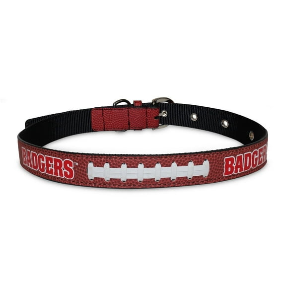 Pets First NCAA College Wisconsin Badgers PREMIUM SPORTY DOG COLLAR, LIMITED EDITION, Best & Toughest Heavy-Duty Dog Collar, Small