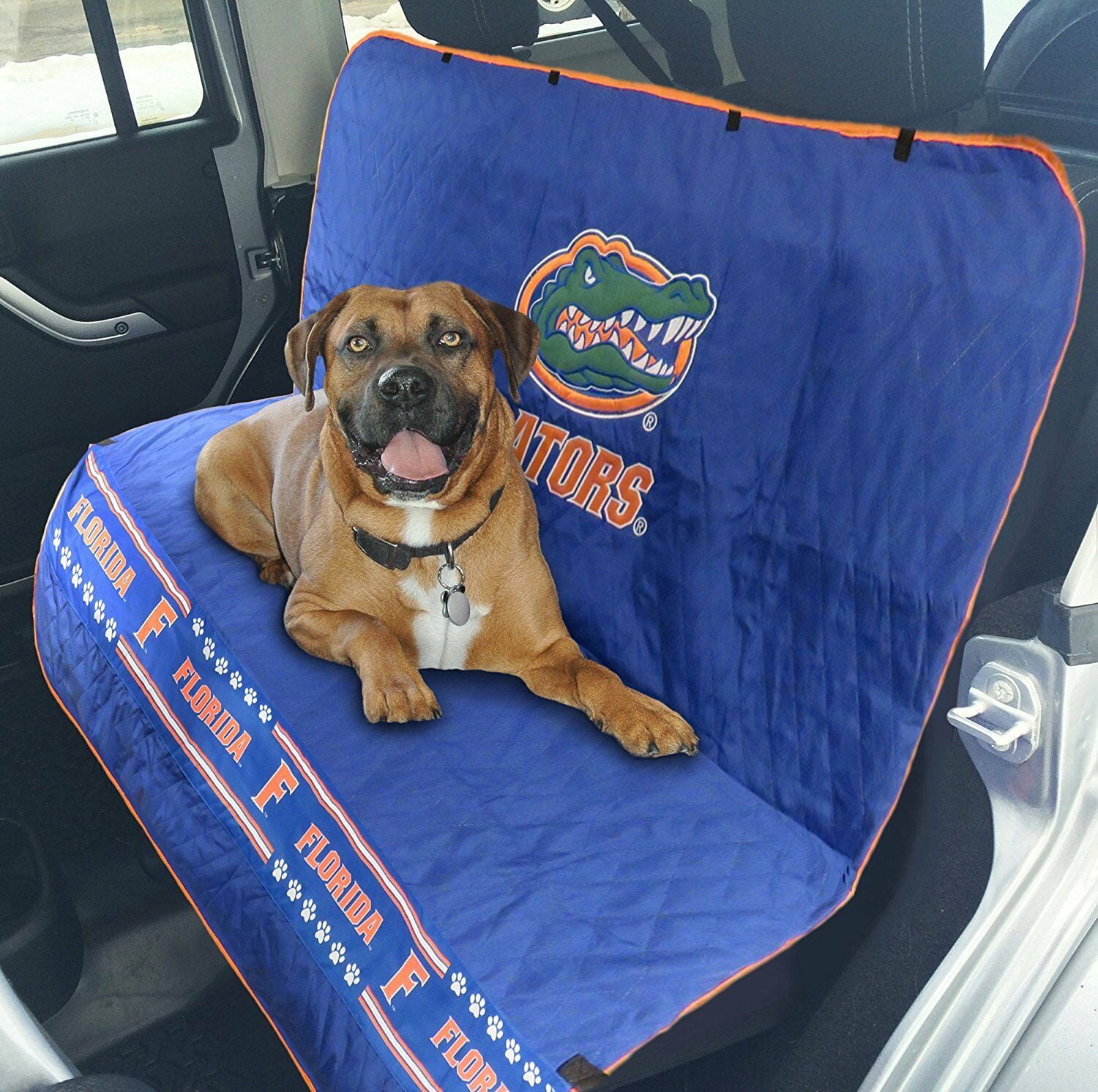 Pets First NCAA Florida Gators Waterproof Dog Car Protector, 50"L x 55"W x 1"H