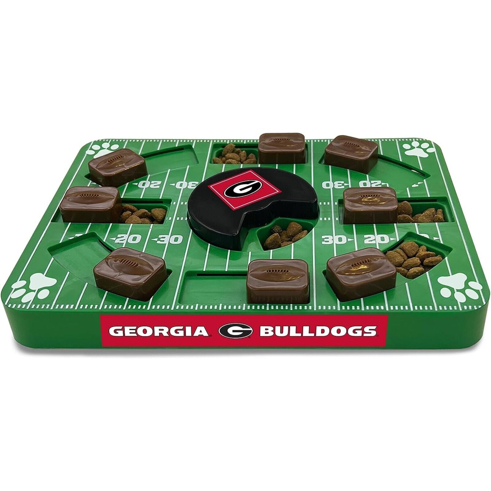 Pets First NCAA Georgia Bulldogs Puzzle Toy, Puzzle Treat Dog Toy, Interactive Dog Treat Toy, Dog Puzzle Feeding Slow Toy