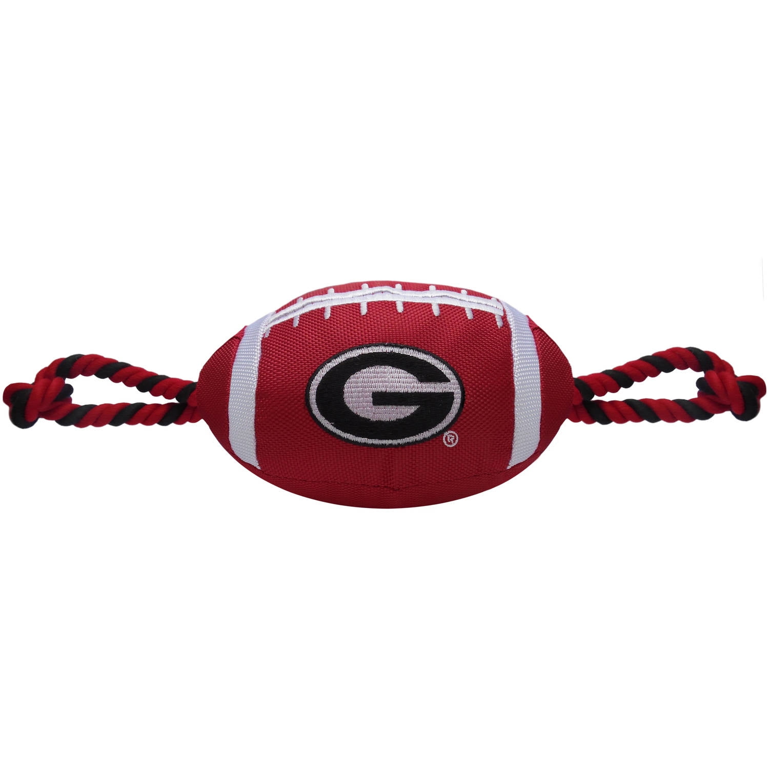 Pets First Collegiate Georgia Nylon Football-Licensed