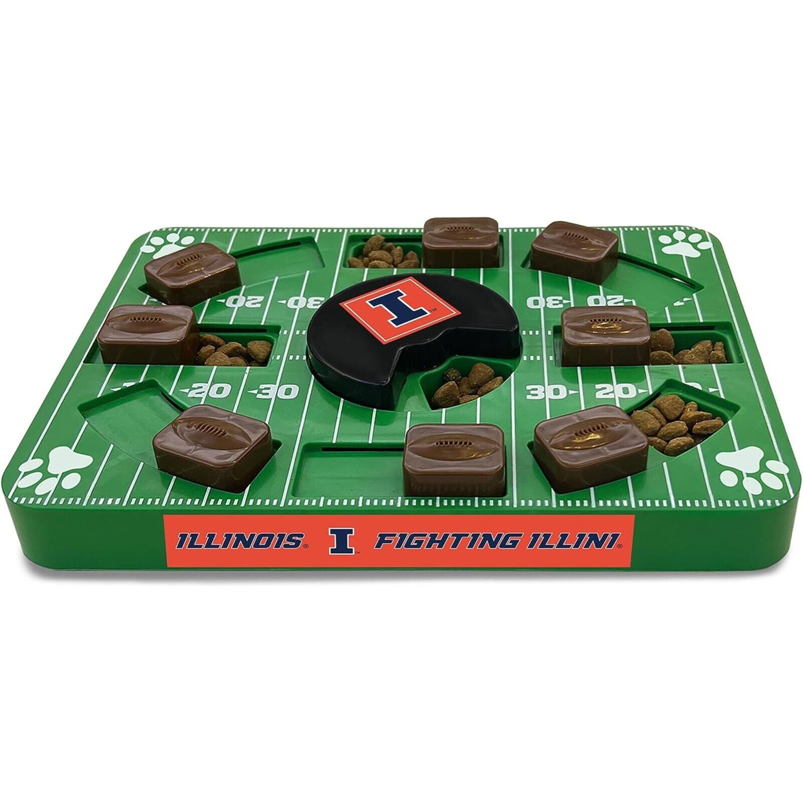 Pets First NCAA Illinois Fighting Illini Puzzle Toy, Puzzle Treat Dog Toy, Interactive Dog Treat Toy, Dog Puzzle Feeding Slow Toy