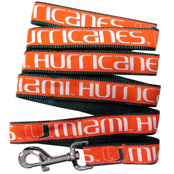 Pets First NCAA Miami Hurricanes Leash for Dogs - Officially Licensed - 50+ Teams - 3 Sizes