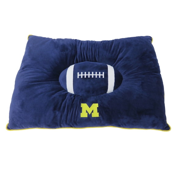 Pets First NCAA Michigan Wolverines Soft & Cozy Plush Pillow Pet Bed Mattress for DOGS & CATS. Premium Quality