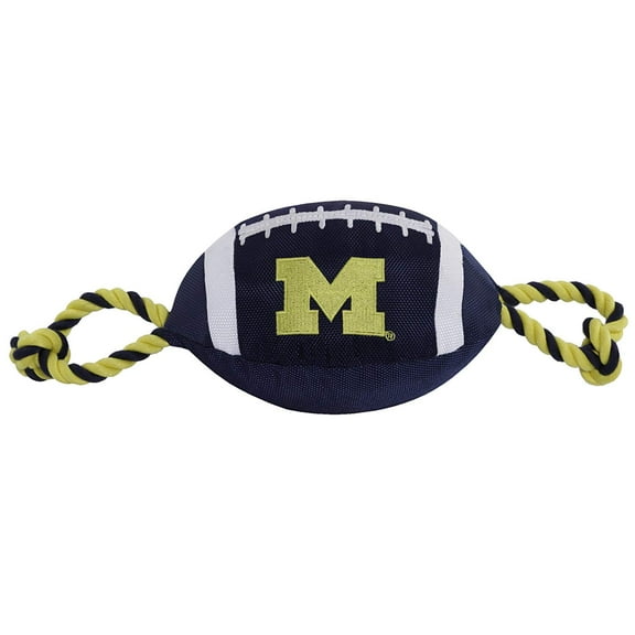 Pets First Collegiate Michigan Nylon Football-Licensed