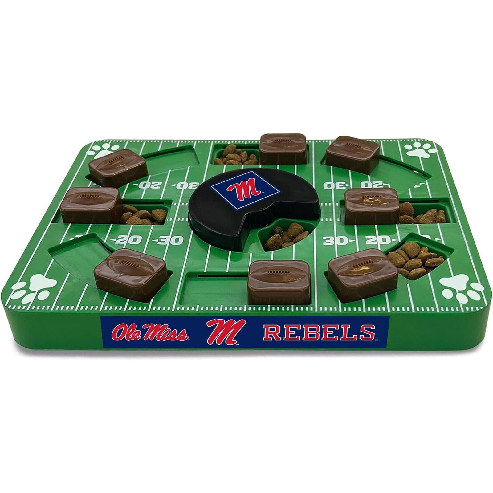 Pets First NCAA Mississippi Rebels Puzzle Toy, Puzzle Treat Dog Toy, Interactive Dog Treat Toy, Dog Puzzle Feeding Slow Toy