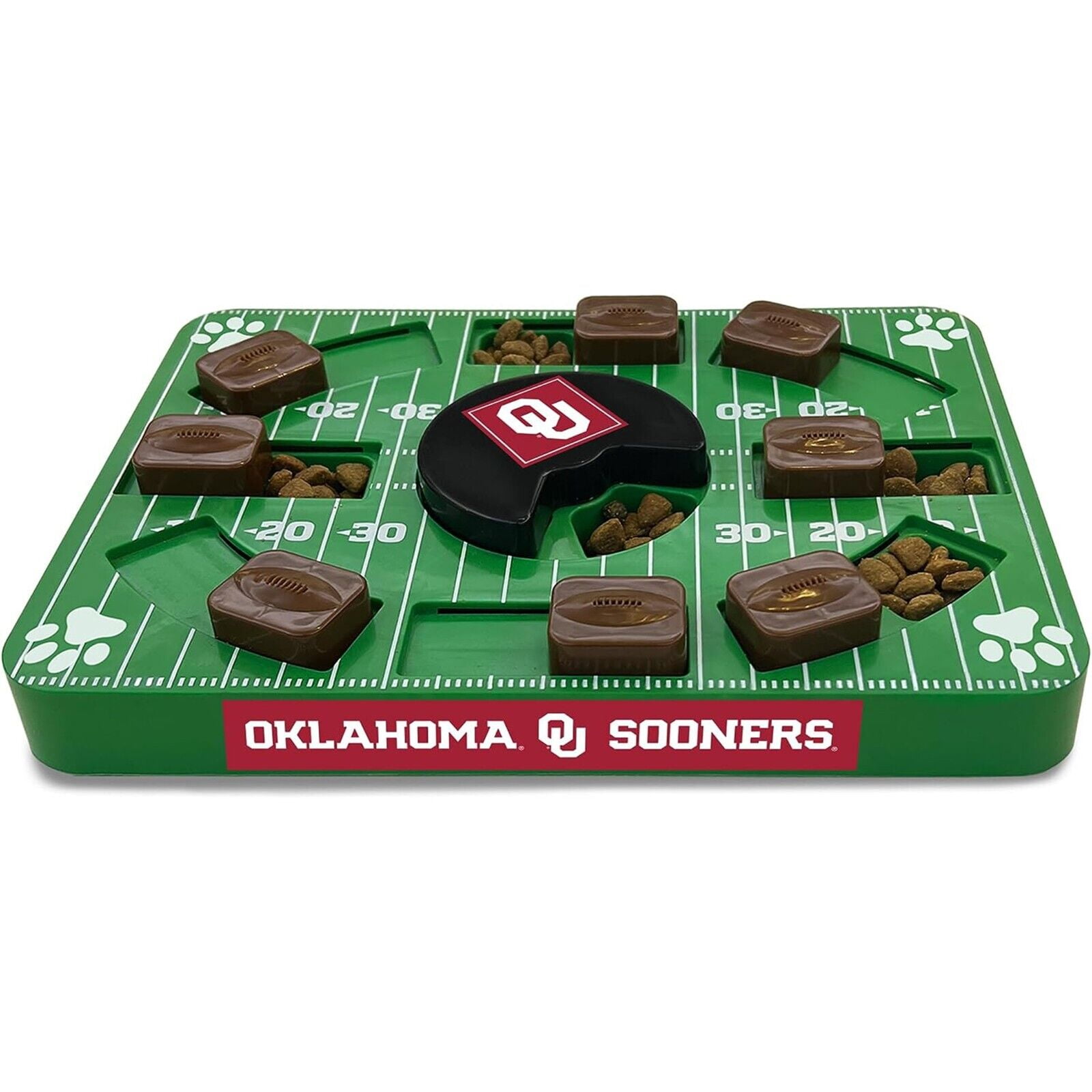 Pets First NCAA Oklahoma Sooners Puzzle Toy, Puzzle Treat Dog Toy, Interactive Dog Treat Toy, Dog Puzzle Feeding Slow Toy