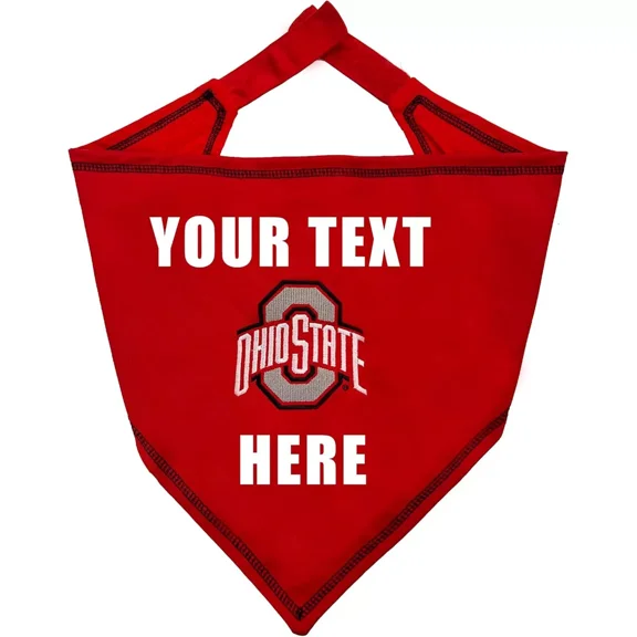Pets First NCAA Personalized Tie Bandana for Dogs & Cats Sporty Dog Bandana