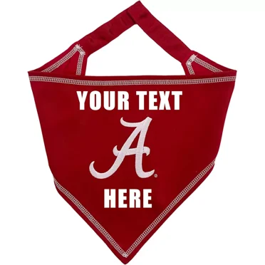 Pets First NCAA Personalized Tie Bandana for Dogs & Cats Sporty Dog Bandana